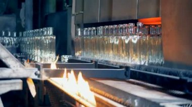 Boş şişe konveyör için pastörizasyon, ateşin yanında devam kadar yakın.