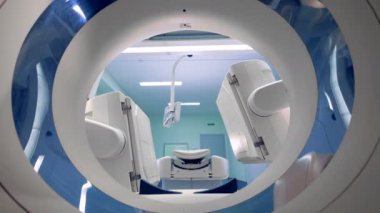 Tıbbi Ct tarayıcı, tomograph eserleri ve onun parçalarını yavaş hareket edin. 4k.