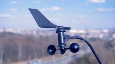 Özel aygıt Rüzgar hızı gösterir. Küçük anemometre döner, Rüzgar hızı gösteren.