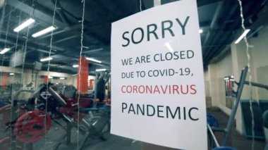 Covid-19 salgını nedeniyle boş fitness merkezi kapatıldı