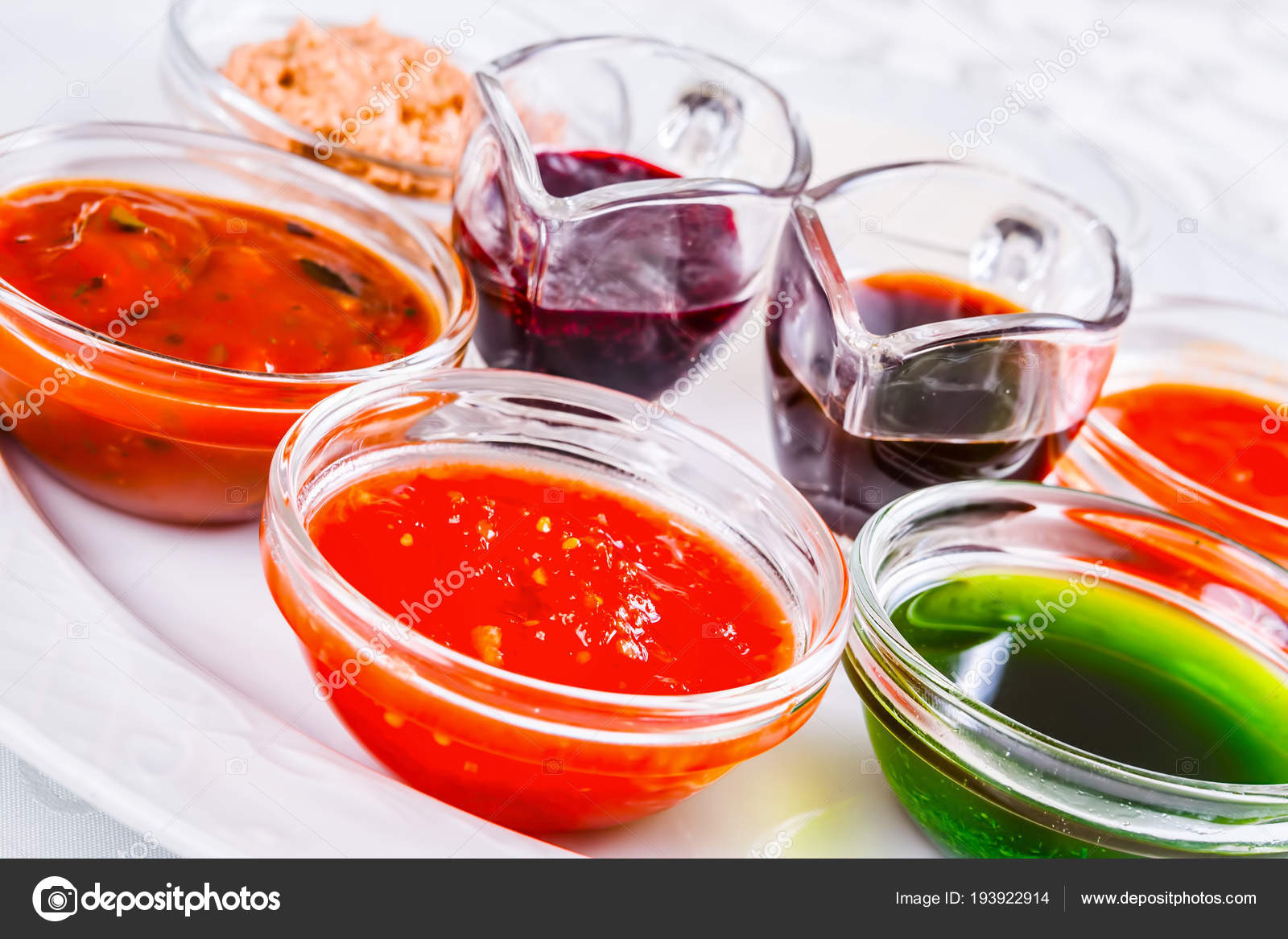Different Type Sauces White Plate Stock Photo by ©lvssvl1 193922914