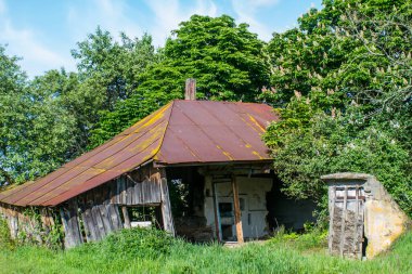 Köydeki çalılıkların ortasında kimseye ait olmayan terk edilmiş bir ev yazın parçalanıyor.