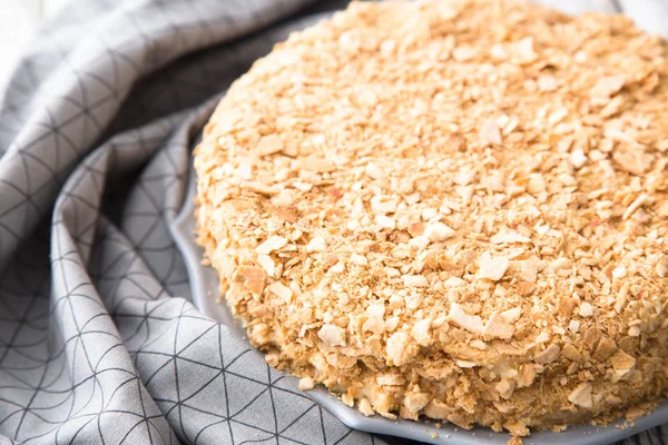 Ev yapımı kek Napoleon, puf böreği muhallebi krem pasta