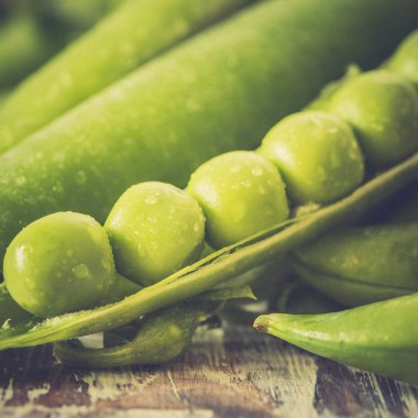 Yeşil bezelye pod, yeşil bezelye. Sebze arka plan