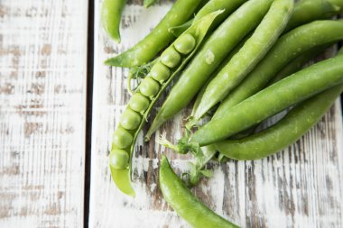 Yeşil bezelye pod, yeşil bezelye. Sebze arka plan