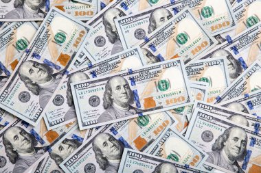 Arka plan ile para Amerikan yüz dolar faturaları. para backg
