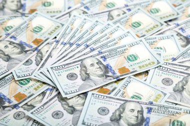 Arka plan ile para Amerikan yüz dolar faturaları. para backg