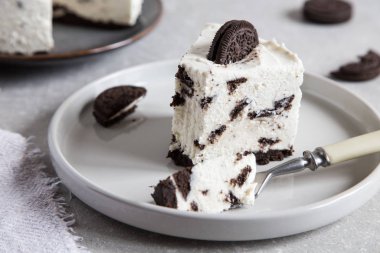 Çikolatalı kurabiye ile krem Hayır fırında cheesecake. Oreo bisküvi c