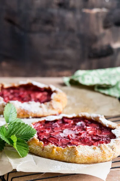 Strawberry Galette Homemade Bakery Pastry Summer Dessert — Stock fotografie