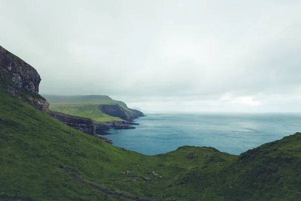Paisagem Dramática Nas Ilhas Faroé Natureza Das Ilhas Faroé Atlântico — Fotografia de Stock