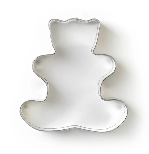 Cookie cutter isolated on white, from above — Stock Photo, Image