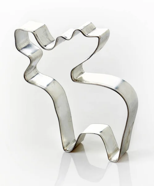 Christmas cookie cutter on white — Stock Photo, Image