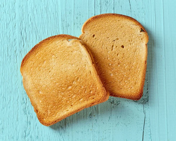 Plátky toustového chleba, shora — Stock fotografie