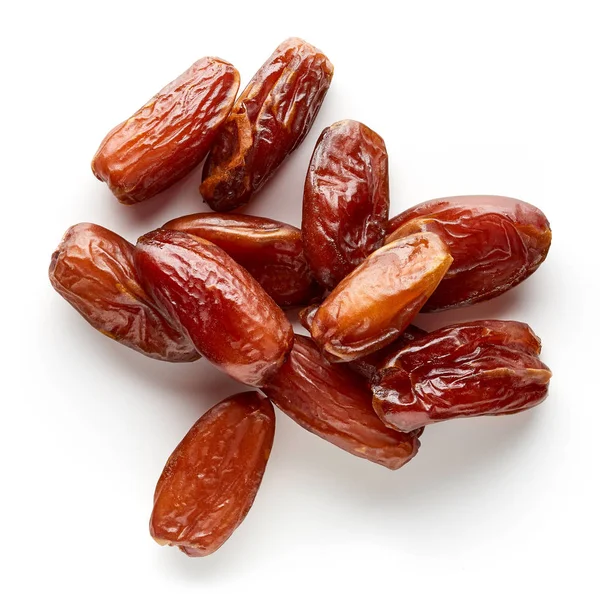 Heap of pitted dates from above Stock Photo