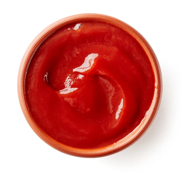Ketchup vagy paradicsom mártás, fehér háttér — Stock Fotó