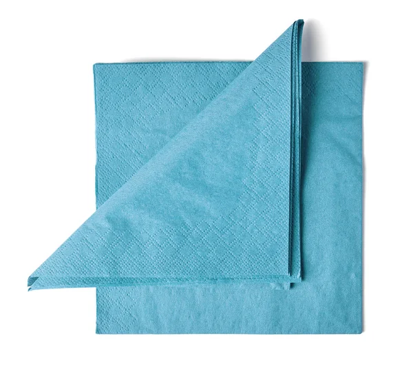 Servilletas de papel azul claro desde arriba — Foto de Stock