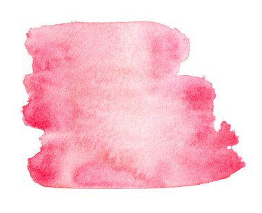 Kırmızı sulu boya sıçrama elle çizilmiş