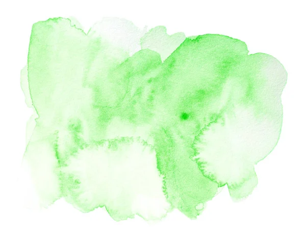 Verde acuarela salpicadura mano dibujada — Foto de Stock