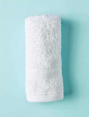 Yukarıdan Spa havlu mavi, beyaz