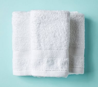 Yukarıdan Spa havlu mavi, beyaz