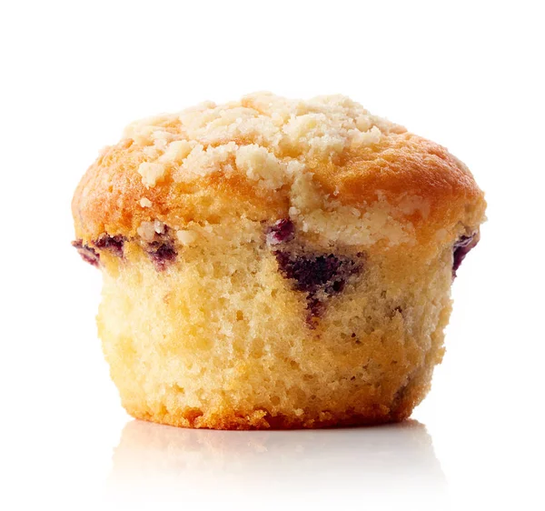 Muffin de arándano aislado en blanco —  Fotos de Stock