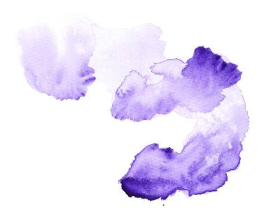 Menekşe suluboya sıçrama elle çizilmiş