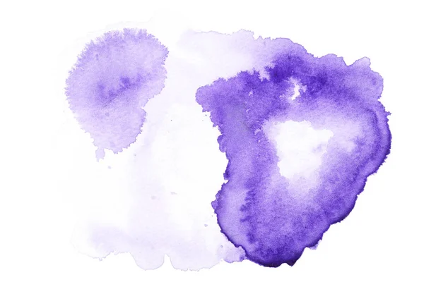 Violet watercolor splash tangan digambar — Stok Foto