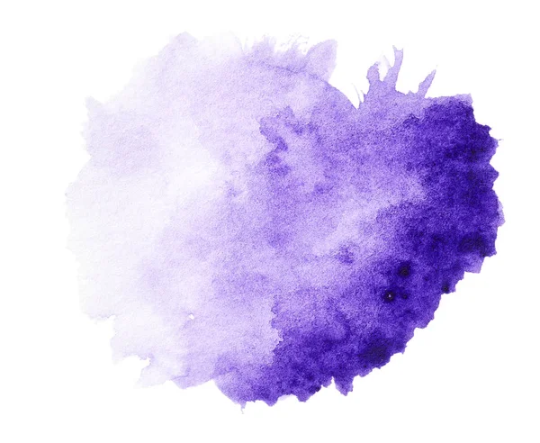 Violet watercolor splash tangan digambar — Stok Foto