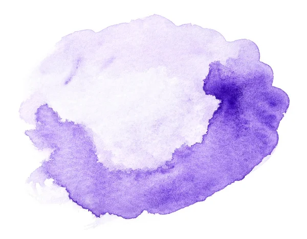 Violet watercolor splash tangan digambar — Stok Foto