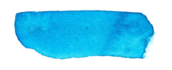 Blue watercolor brush stroke hand digambar — Stok Foto