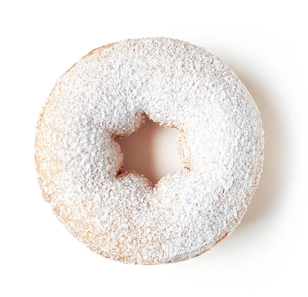 Donut isolado em branco, de cima — Fotografia de Stock