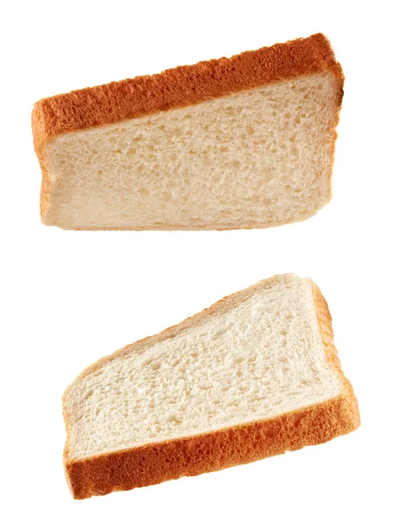 Toast Breads Sandwich Levitating Isolated White Background — Stock Photo, Image