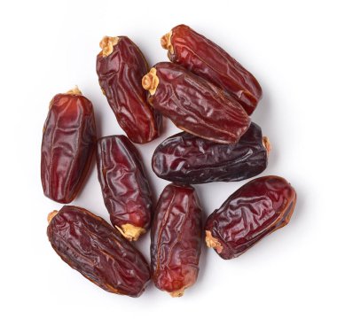 Beyaz arkaplanda izole edilmiş tarih yığını; üst görünüm