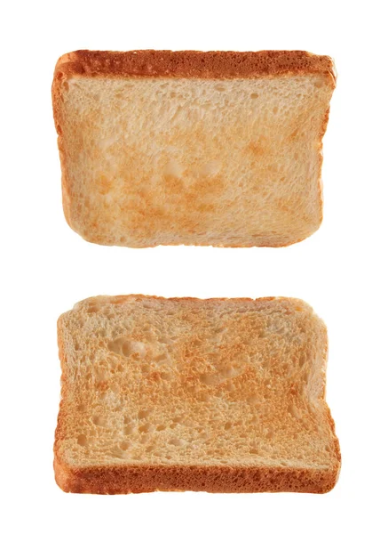 Підсмажені Хліби Бутербродного Вирівнювання Ізольовані Білому Тлі — стокове фото