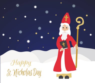 St. Nicholas. Tasarlamak tebrik kartları, poster.