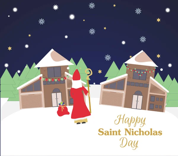 St. Nicholas. Tasarlamak tebrik kartları, poster.