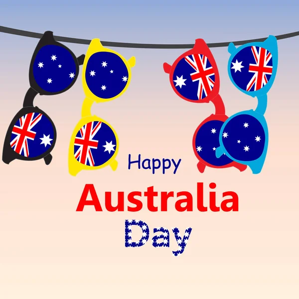 Вітальна листівка день Австралії. — стоковий вектор