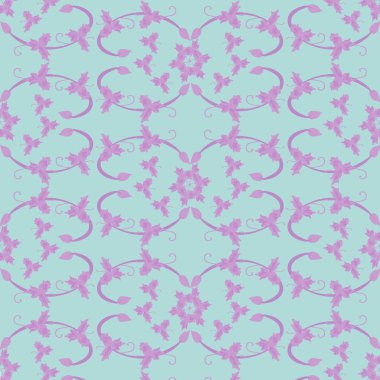 Basit güzel soyut desen. Millefleurs. Liberty stili. 