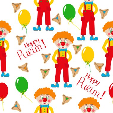 Yahudi tatil için seamless modeli purim.