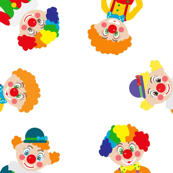 Cartoon clowns. Vectorillustratie. — Stockvector