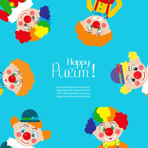 ¡Feliz Purim! diseño de plantilla de purim — Archivo Imágenes Vectoriales