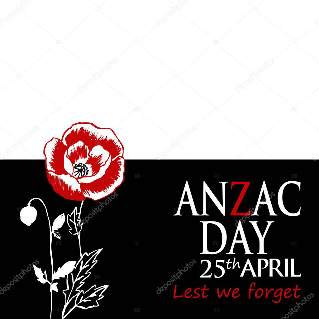 ANZAC (Australia New Zealand Army Corps) Day card 