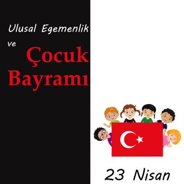vektör çizimi cocuk baryrami 23 nisan, Çeviri: Türk 23 Nisan Ulusal egemenlik ve çocuk gün.