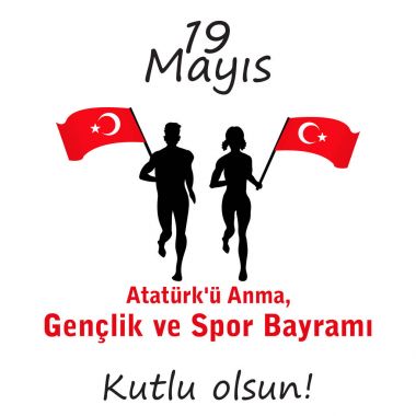 vektör çizim 19 Mayıs Atatürk ü anma, Çeviri: 19 Mayıs Atatürk ü anma, gençlik ve Spor Bayramı.