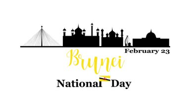Brunei Bağımsızlık günü illüstrasyon