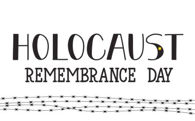 Holokost Anma Günü. 27 Ocak. Vektör çizim