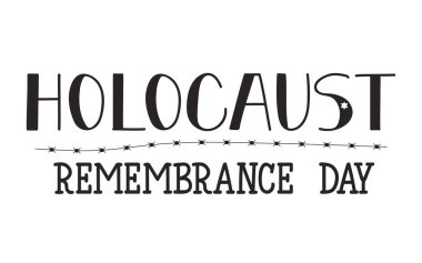 Holokost Anma Günü. 27 Ocak. Vektör çizim