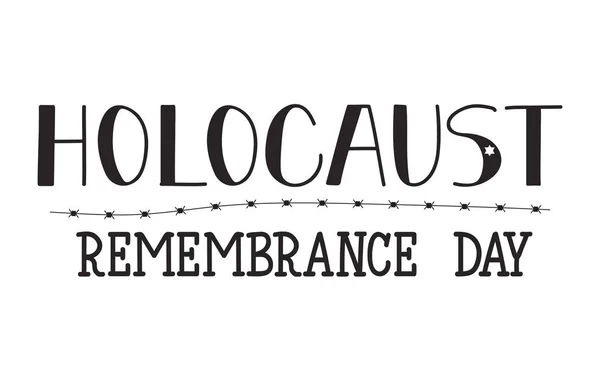 Jour du Souvenir de l'Holocauste. Le 27 janvier. Illustration vectorielle — Image vectorielle