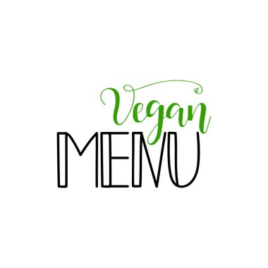 Vejetaryen Menü. Vejetaryen hakkında alıntı. baskı ve poster için yazı.