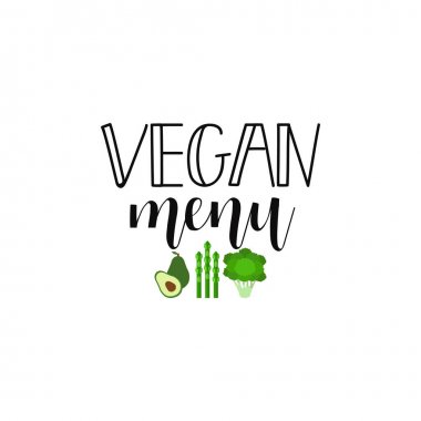 Vejetaryen Menü. Vejetaryen hakkında alıntı. baskı ve poster için yazı.